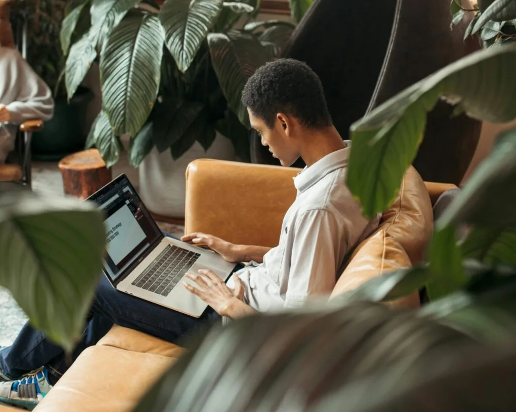 A man busy with financial planning